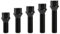 Spurverbreiterung Stahl M14x1.25/M14x1.5 Schwarze Radschrauben 17 Sechskant 28mm/40mm/42mm/45mm/47mm Gewindeschaftlänge Radschrauben Kegelsitz Spürverbreiterungsatz(40mm,M14x1.25)