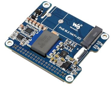 PoE M.2 NVMe Hat+ (C) for Raspberry Pi 5, PCIe to M.2 SSD Adapter with Power Over Ethernet, Supports 2230/2242 NVMe, USB Boot, Gen3 Speed, Plug and Play Expansion Board
