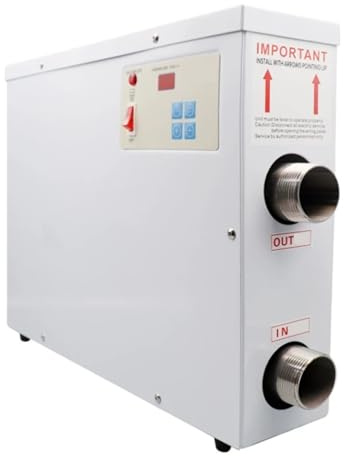 5.5/9/11/15KW Bath Constant Temperature Heater Swimming Pool Electric Heater Thermostat Equipment Water Circulation Heating Machine Fast Heating Speed(5.5KW 380V)