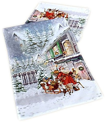 Raebel - Tischläufer - Druckmotiv Weihnachtsmann - (40x140 cm)