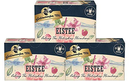 Goldmännchen-TEE EISTEE Oolong Tee Hibiskus Himbeere, 3er Pack