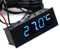 Cuigu - Orologio da automobile multifunzione 3 in 1, alta precisione, temperatura interna ed esterna, batteria, controllo della tensione, voltmetro del pannello, 12 V
