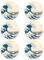 Panorama Paquet de 12 Sous Verres en Vinyle Hokusai 10x10cm