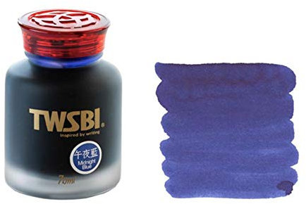 TWSBI Midnight Blue Fountain Pen Ink, 70ml Bottle, Alcohol Ink, Blue