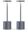 YIKUI Tischlampe Kabellos, Eingebaut 5000 mAh Batterie mit 2 Beleuchtungsmodi Dimmbar 2 Pakete Tischlampe Akku, Aluminium LED Tischleuchte, für Restaurant, Terrasse, Indoor & Outdoor (Grau)
