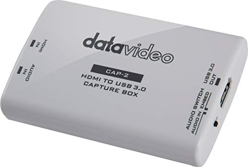 DataVideo CAP-2 HDMI auf USB 3.0 Capture Box Schwarz 1080p50/60 Windows, Linux USB, HDMI