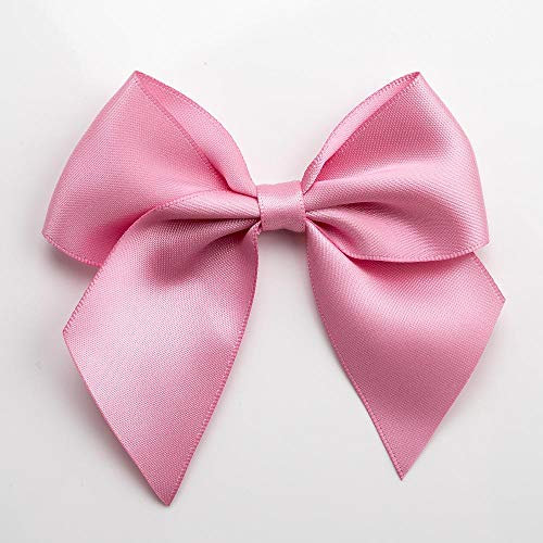 Italian Options Grandi fiocchi in raso autoadesivi, 6 pezzi, larghezza 10 cm, rosa antico