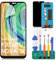 Kit de montage d'écran LCD de rechange pour Huawei P20 Lite/Nova 3e ANE-LX2 ANE-L22 ANE-LX1 ANE-L21 ANE-AL00, film trempé, colle et outils Noir