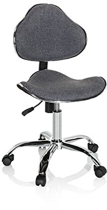 hjh OFFICE Kinder Schreibtischstuhl KIDDY GTI-3 Stoff Dunkelgrau Kinderbürostuhl Drehstuhl ergonomisch, mitwachsend, 634134