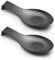 Pretty Jolly Repose-cuillère noir en acier inoxydable pour comptoir de cuisine, support de louche pour cuisinière, résistant à la rouille, grande taille, passe au lave-vaisselle, 24 x 9,4 cm (2