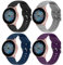 Strap for Samsung Galaxy Watch 4 Strap 44mm 40mm/Galaxy Watch 4 Classic 46mm 42mm Strap for Women Men, 20mm Adjustable Silicone Replacement Band (Black, Small for 130mm - 175mm Wrist)