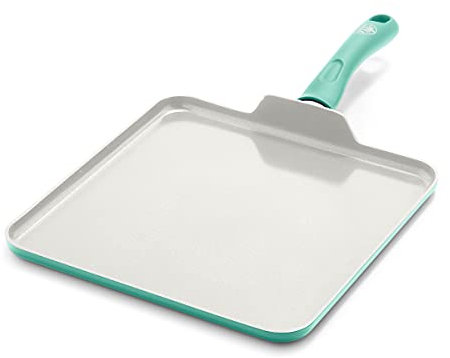GreenLife Grillpfanne, Keramik, antihaftbeschichtet, 28 cm, Türkis