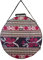 Shamandrum Tasche ROT Töne aus Ikat-Webstoff Ø 60 cm für Schamanentrommel - im MYSEVENDO Set - Rund Ritual Drum Trageriemen Trommeltasche