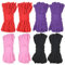 AKOLAFE 8 Pack Soft Cotton Rope, 8 MM 10 M / 32 Feet Long Knot Tying Rope, 4 Colour Twisted Cotton Rope, Thick Braided Cotton Rope, All Purpose Rope Cord for Crafts (Red, Black, Purple & Pink)