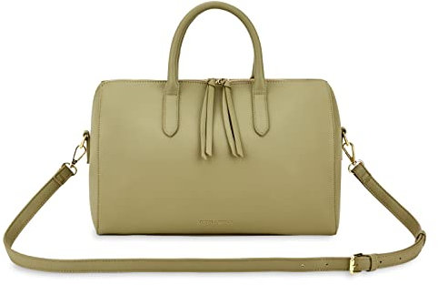 KATIE LOXTON Isla Damen Handtasche aus veganem Leder, verstellbarer Riemen, mit Griff oben, Größe M, Olivgrün, Olivgrün