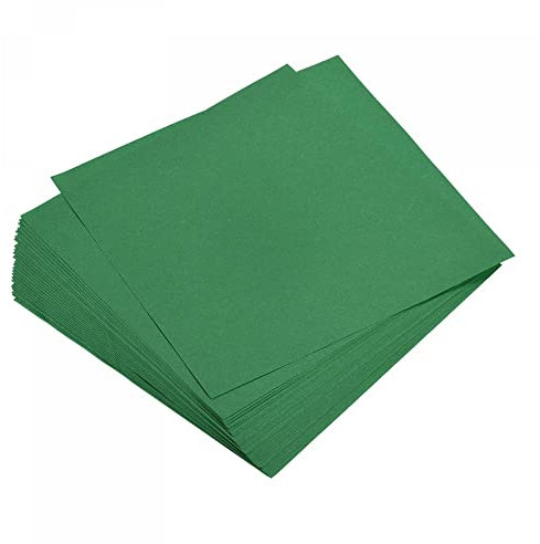 sourcing map Origami Papier Beidseitig Smaragdgrün 5,9x5,9 Viereckig für DIY 50 Blätter