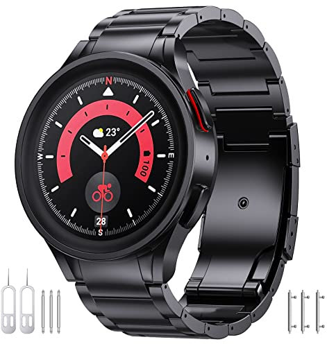 Titan-Armband Kompatibel Mit Samsung Galaxy Watch 7 (40/44 mm), 6 Classic (43/47 mm), 5 Pro (45 mm), 4 Classic (46 mm) - Keine Lücken, 20 mm
