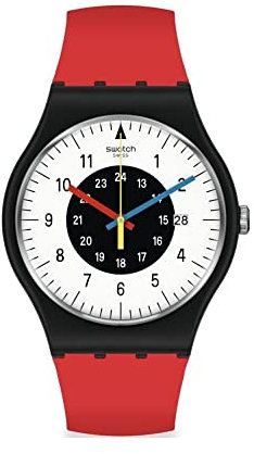 Swatch Montre Rouge et Noir Collection New Gent