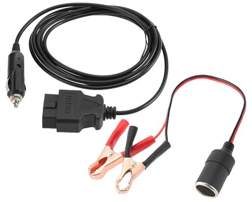 OBDII Stromversorgungskabel Kabelleitung OBD II Fahrzeug ECU Notstromversorgung Kabel Auto Speicher Sparen 12V DC Stromquelle mit Zigarettenanzünder Stecker