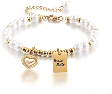 Melix Home Brautmutter Mutter der Braut Armband Geschenke Perlenarmband Hochzeitsgeschenk für Mutter Mutterschmuck Armbänder