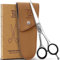 TOLERA® Friseurschere inkl. Etui | Haarschere - scharf & präzise - Unisex Haarschneideschere (silber)