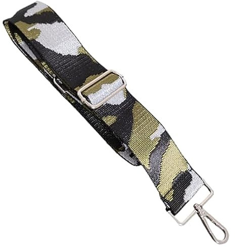 Breiter Taschengurt Schultergurt Tragegurt 5cm Breite Tasche Schulterriemen für Crossbody Bag Gurt Camouflage (Grün)
