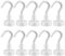 Lictin 10 pzas Ganchos magnéticos Neodimio Ultra fuertes 15mm Diámetro 10KG 22LBS de Fuerza de Atracción Imán Potente(Blanco)