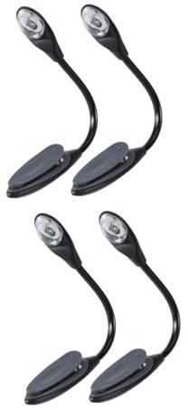 Uonlytech 4 Stück Schreibtisch-drahtlampe Led-schreibtischlampen Buchlicht Mini-leselampen Clip-schreibtischleuchte Clip Auf Led-licht Clip Auf Leselampe Leds Augenschutz Leselicht Reisen