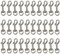 MICREEN Karabiner 30er Set, Hundeleine Karabinerhaken mit 360° Drehgelenk für Hundeleine Halsband Gurtband Tasche mit Camping Wandern Schlüsselanhänger