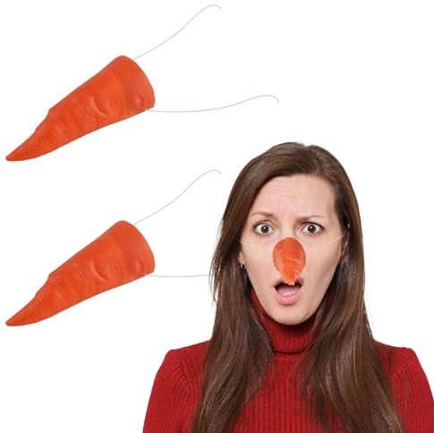 MFUOE Karottennase Weihnachten Orange Karotte Nase Schneemann Nase für Weihnachten Party Kostüme Zubehör