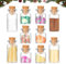 Miniatur Puppenhaus Zubehör, Miniatur Lebensmittel Puppenhaus, Puppenhaus Küchenzubehör Wichtel Zubehör Weihnachten Deko 4 Miniatur Gewürze Glasflasche und 6 Miniatur Fruchtscheiben Glasflasche