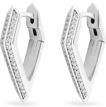 JETTE Damen-Creolen 925er Silber 76 Zirkonia One Size 88853687