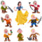 NTEVXZ 8Pcs Princesse Cake Toppers, Blanche Neige et Sept Nains Figurine, Mini Figurines de Princesse, Cartoon Cake Topper, pour Enfants Décoration de Fête d'anniversaire