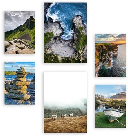 Nacnic 6er-Set Irland Poster. In Fotografie. Ästhetische Deko-Drucke für Ihr Wohnzimmer, Schlafzimmer, Zuhause Größen A4 und A3