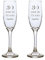 Widdle Gifts Wedding/Anniversary Champagne Flutes Set of 2 Prosecco Glasses Gift Boxed (30th Pearl Anniversary 6939)