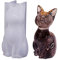 Molde de animales 3D para perro, conejo para bricolaje, adornos de yeso, decoración del hogar, resina epoxi, molde de silicona para figuras de cristal y perfumado