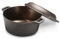 BLACK+DECKER 5-Quart Cast Iron Dutch Oven with 10.25-Inch Skillet Lid, Pre-Seasoned Cast Iron Cookware with Bronze Finish & Polished Interior, Works on All Cooktops Including Induction, Oven & Grill
