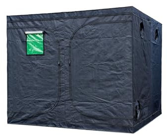 Growzelt 240x240x200 cm, 22 mm Rahmen, Indoor Box, Pflanzenzelt, Schwarz