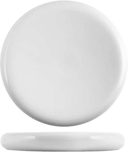 H&H-Cloud, Set 2 Piatti, in porcellana di alta qualità, bianco, ø 30x4h cm, piatti da presentazione, piatti professionali per ho.re.ca