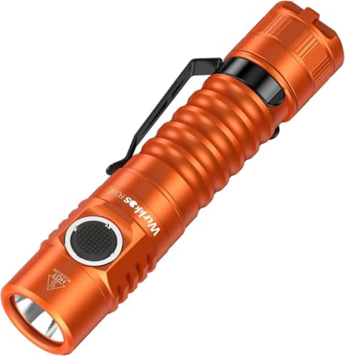 Wurkkos FC11C High Brightness Rechargeable LED Flashlight 1200 Lumens Small Powerful USB C Flashlight, Super Bright EDC Flashlight IP67 Waterproof, 500ft Long Range, 90