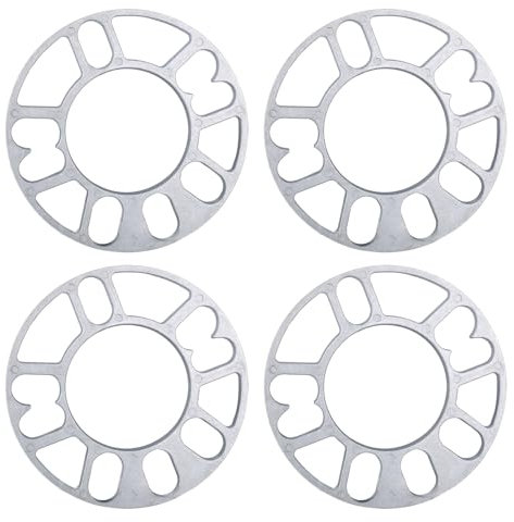 4pcs Autos Spurverbreiterungen, 4/5 Löcher Rad Distanzscheiben, Aluminium Legierung Distanzscheiben Scheibe, Radabstandshalter Unterlegscheiben Platte (3mm)
