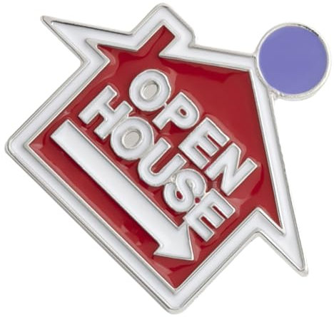 ANDRESLAD 1 Pc spilla distintivo del segno della casa spille smaltate distintivo immobiliare gadget personalizzati ornamenti di abbigliamento distintivo commerciale lega