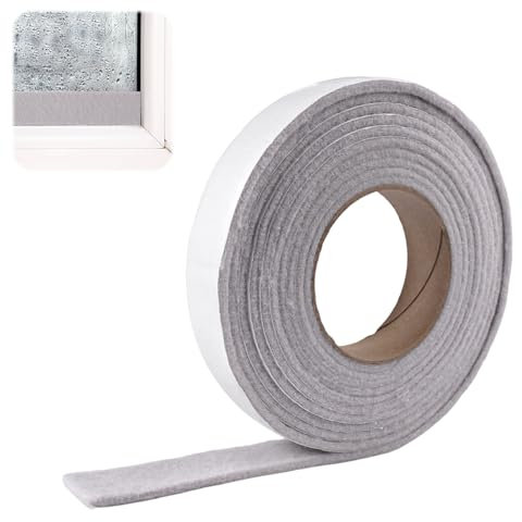 3cm x 4m Strisce in Feltro Autoadesive, Feltro Adesivo Rotolo, Spessore 10mm Strisce di Feltrini, Rotolo di Feltrini Resistente, per Finestre Porte Servizi Igienici Cucine Bagni Lavelli (Beige)