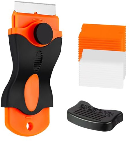 Plastic Scraper Tool Non Scratch, Floor Scraper Sticker Remover Stanley Scrapers for Removing Glue Sticker Decals Tint Paint Labels from Glass Window