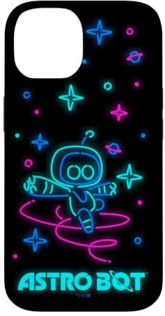 Hülle für iPhone 14 Astro Bot Neon Style Stars and Planets Video Game