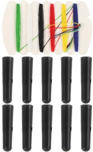 PAMINGONO 10 piezas Cuentas Repuesto Paraguas Accesorios Duraderos de Plástico Negro para Reparación Sombrilla Fáciles de Instalar y Compatibles con Huesos de Paraguas