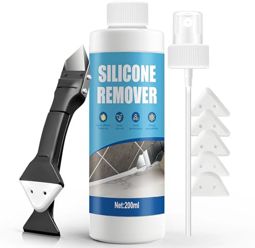 Enlever Joint Silicone, Dissolvant Silicone, Agit Rapidement | Dissolvant Colle, Retire Joint Silicone, Mastic, Outils Multifonction, Retrait et Finitio, Dissolvant Silicone Joint, 200ML