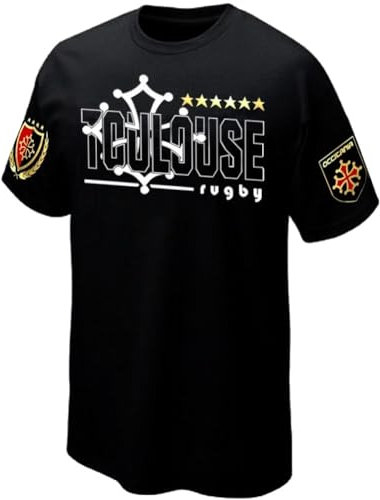 T-Shirt Toulouse Rugby Supporter OCCITANIE - Maillot (XL) Noir