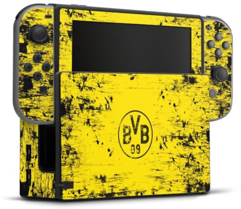 DeinDesign Skin kompatibel mit Nintendo Switch Folie Sticker Borussia Dortmund Offizielles Lizenzprodukt BVB