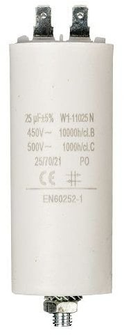 CABLEPELADO Condensador de arranque para motor eléctrico | Condensador Permanente | monofásico | 4 terminales | Apto para bombas, compresores, lavadoras, maquinas de aire | 450 VAC | 25.0 uF